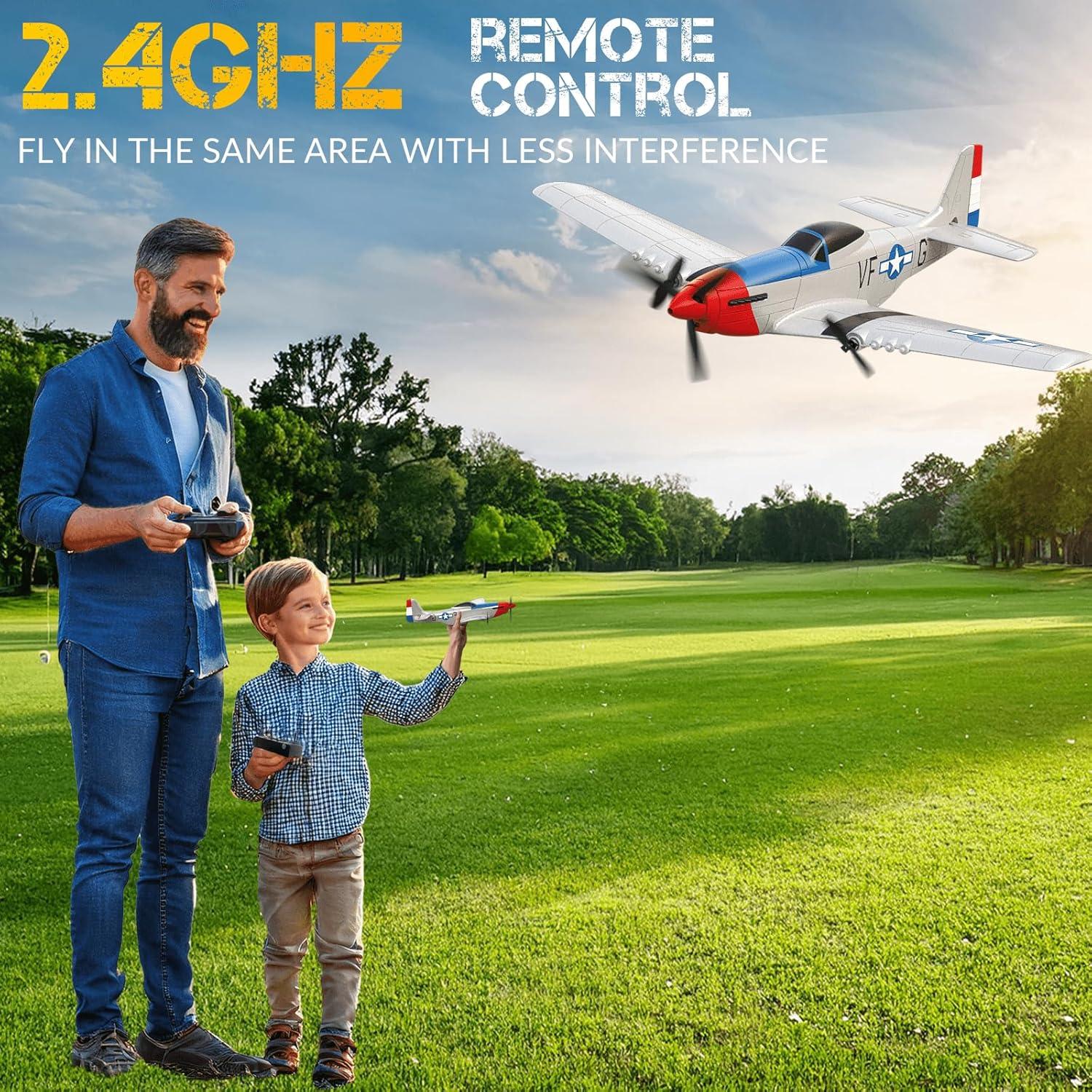 Avión RC VOLANTEXRC P-51D Mustang 3 Canales para Niños