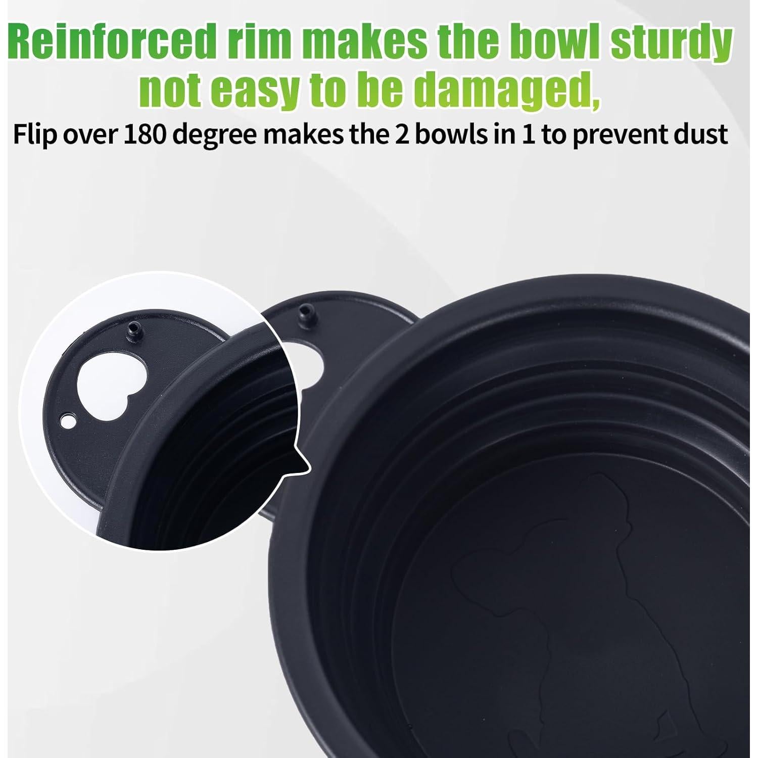 Cuencos Plegables para Perros SLSON Doble Reforzado 0.39L