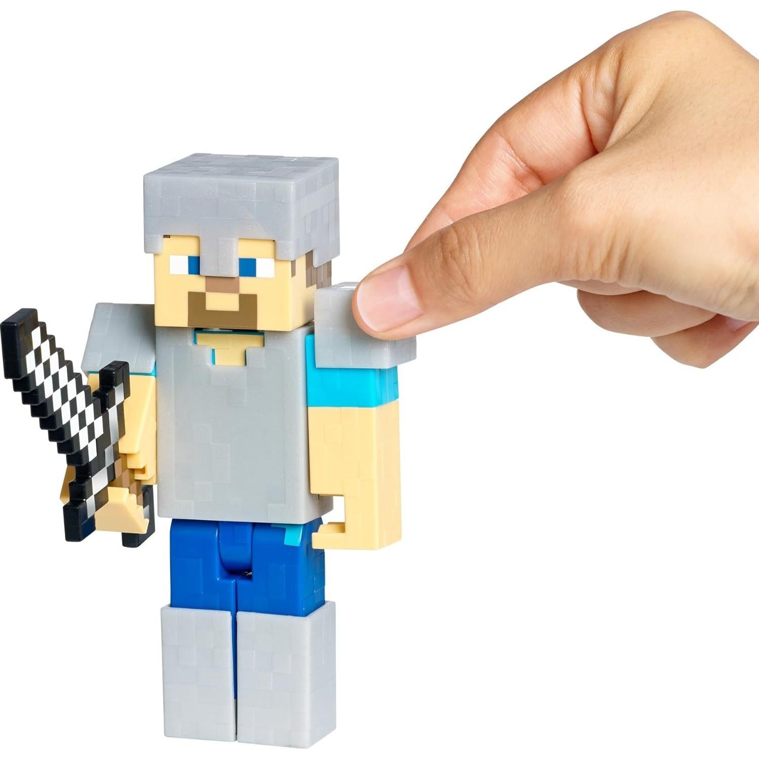 Figura articulada Minecraft Mattel 12.7 cm modo supervivencia