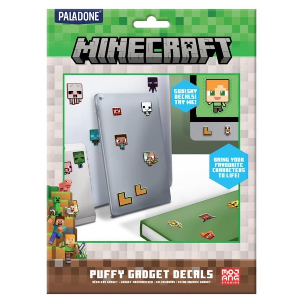 Calcomanías Puffy Gadget Minecraft Paladone - 60 Piezas
