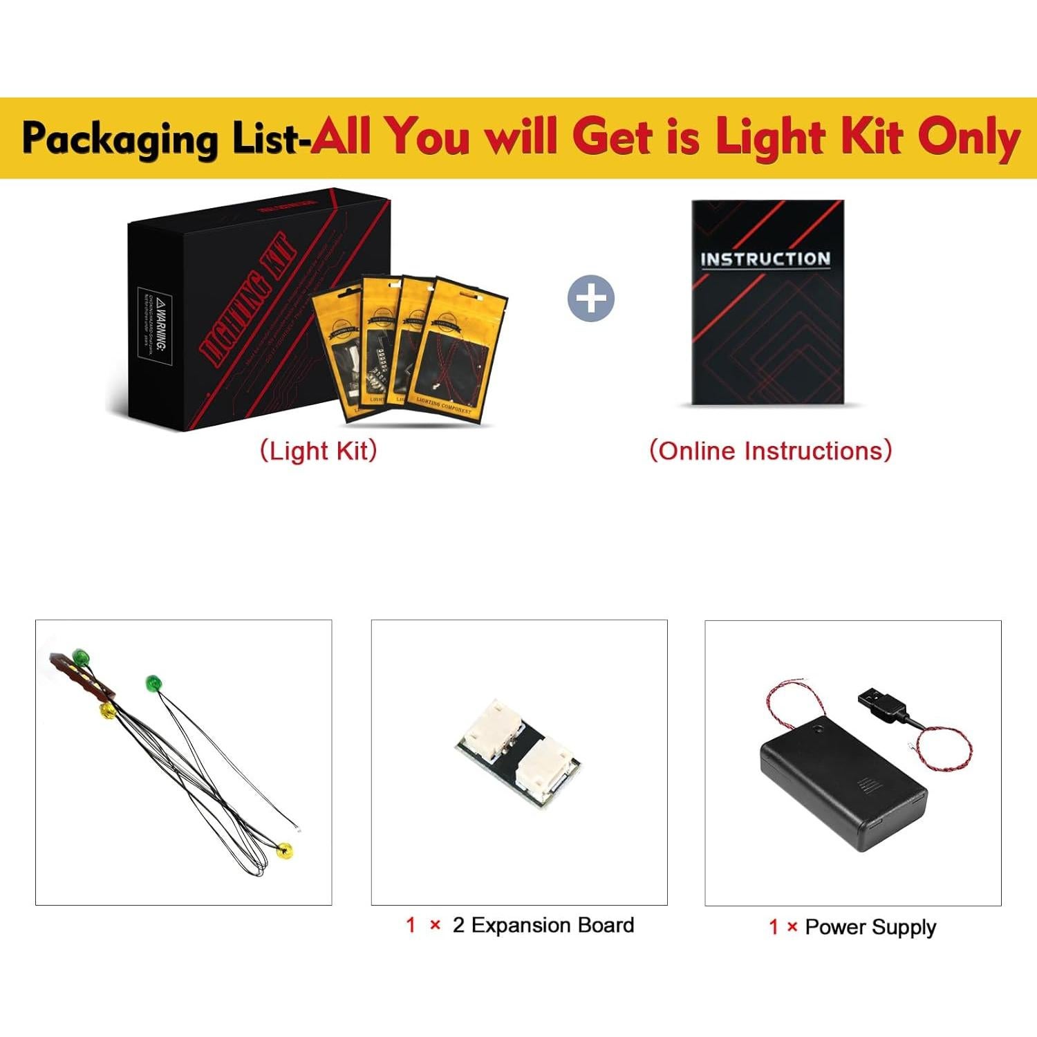 Kit de Luz LED BrickBling para Lego 21256 Casa de la Rana