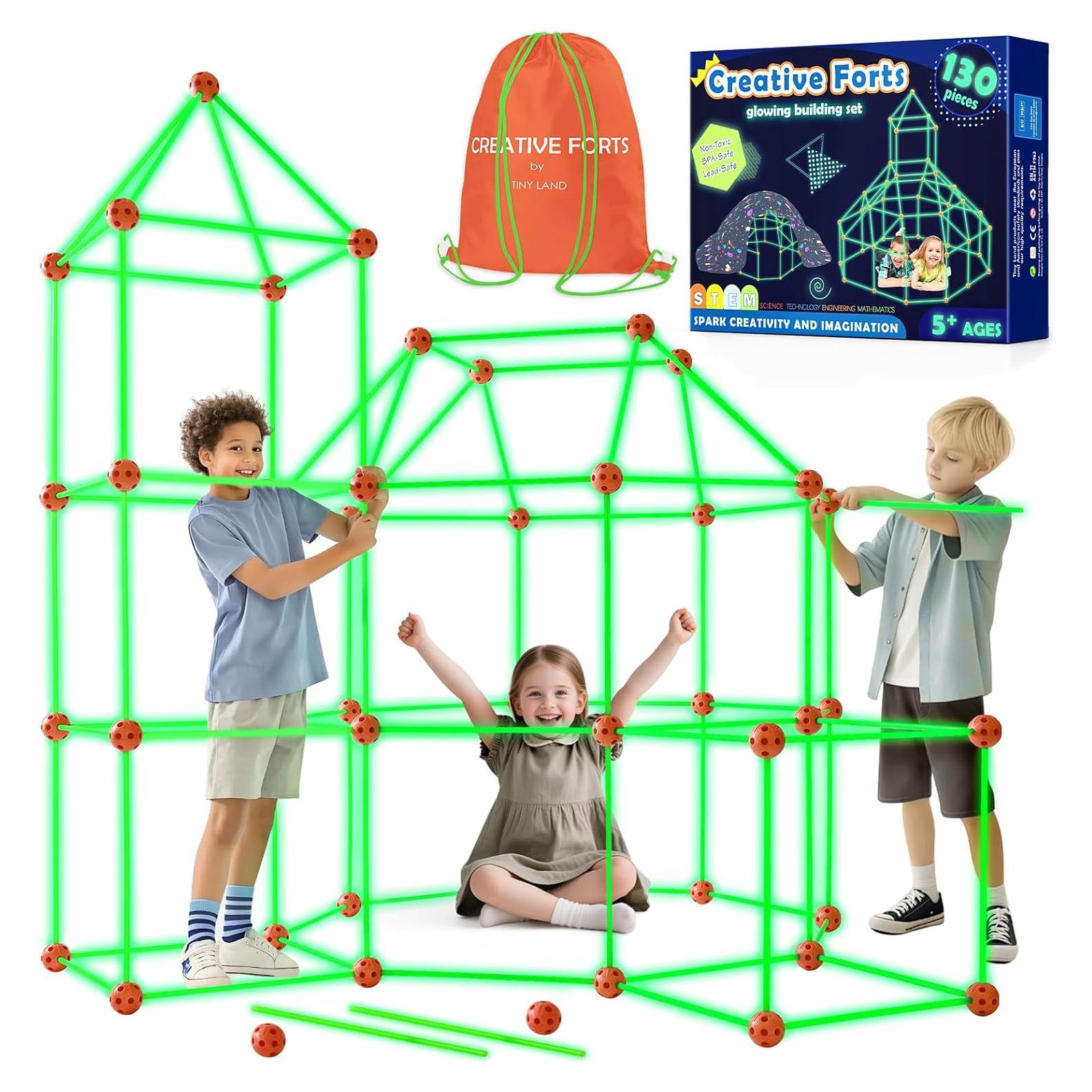 Kit de Construcción de Fortalezas Brillantes Tiny Land 130 Piezas