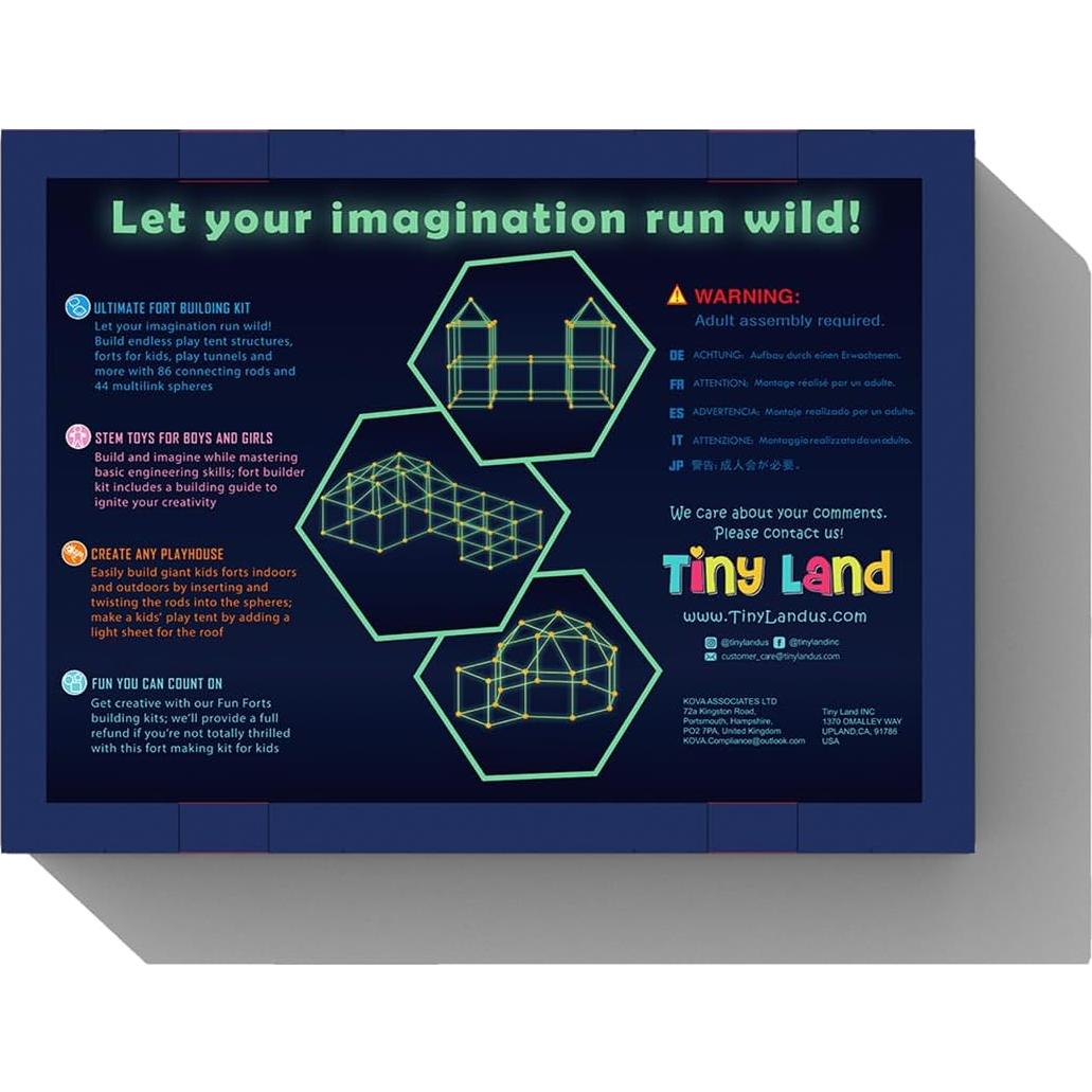 Kit de Construcción de Fortalezas Brillantes Tiny Land 130 Piezas