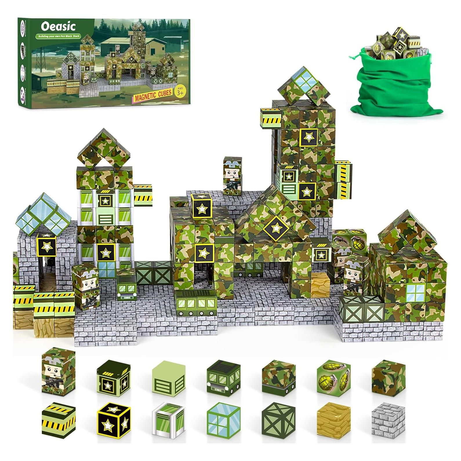 Juguetes Magnéticos Oeasic - 100PCS Bloques de Construcción STEM