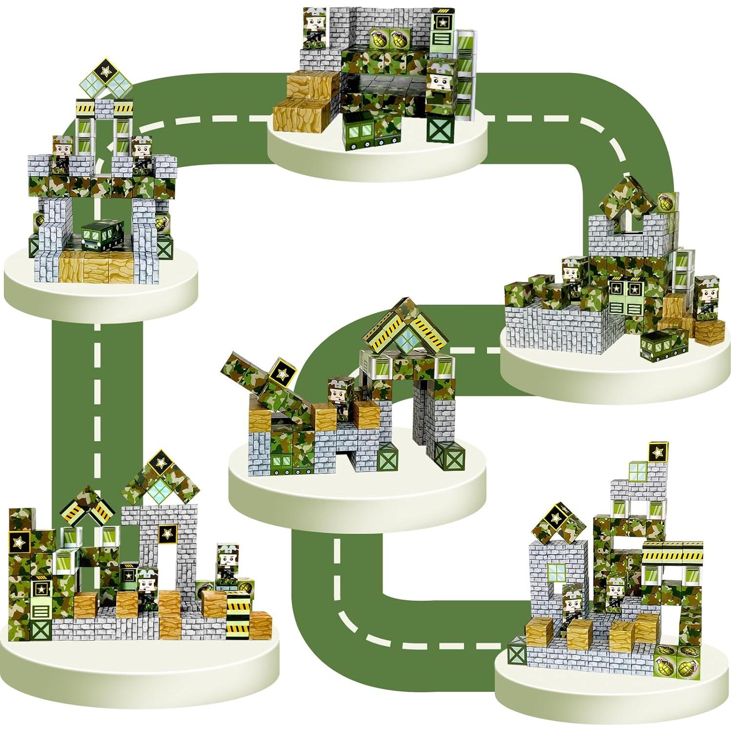 Juguetes Magnéticos Oeasic - 100PCS Bloques de Construcción STEM