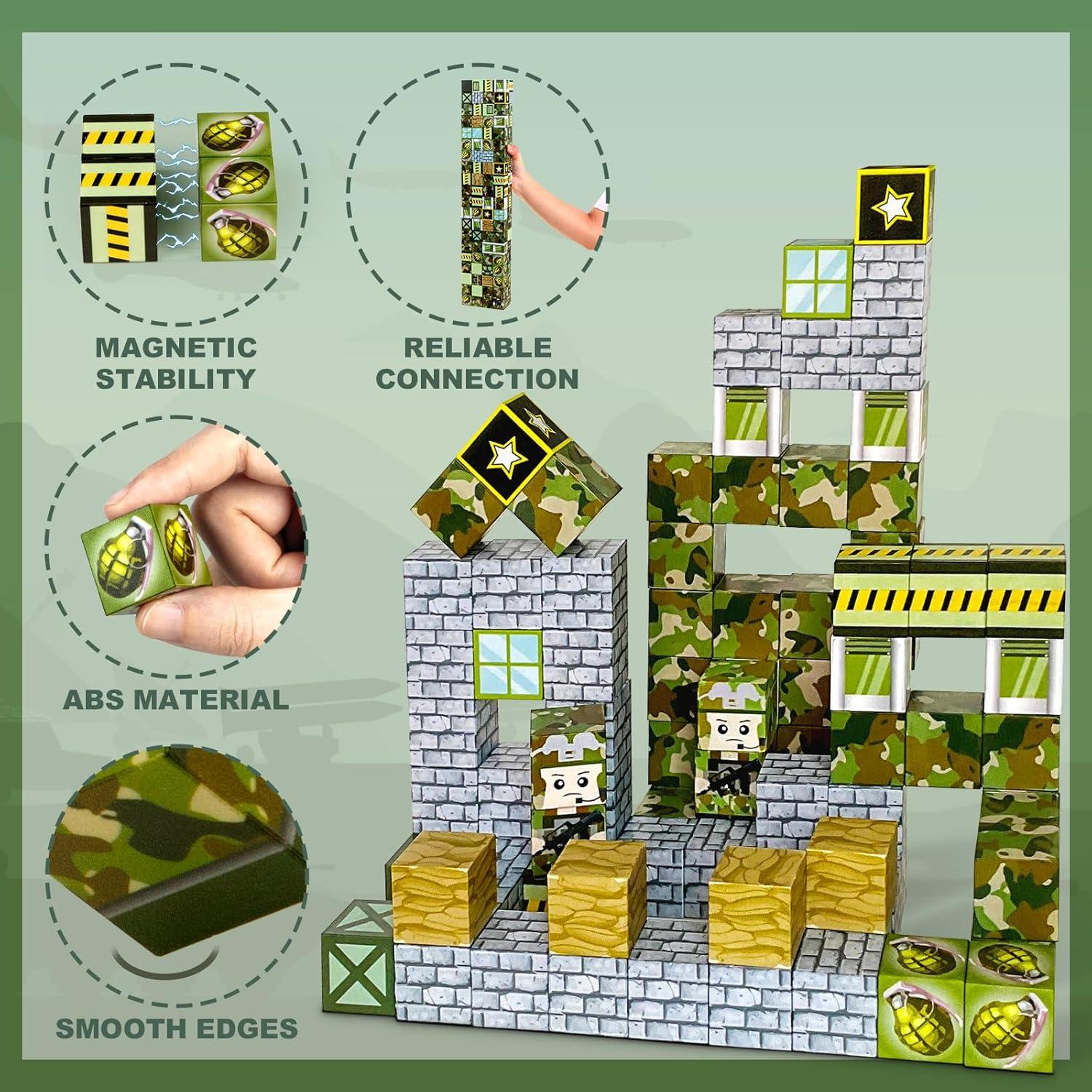 Juguetes Magnéticos Oeasic - 100PCS Bloques de Construcción STEM