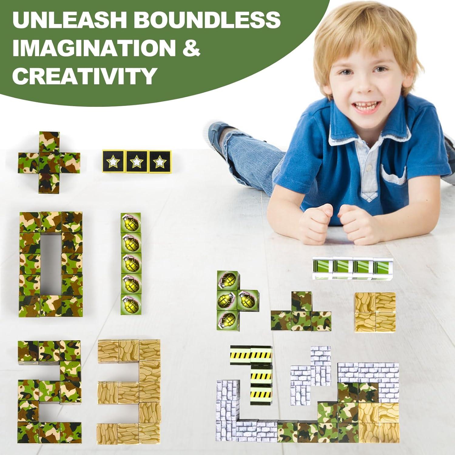 Juguetes Magnéticos Oeasic - 100PCS Bloques de Construcción STEM