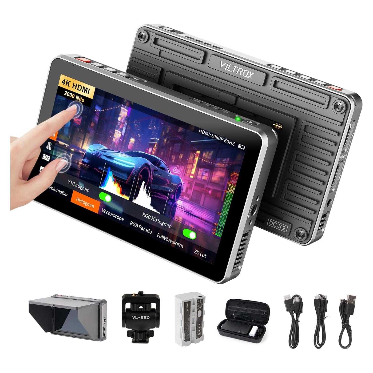 Monitor de Campo VILTROX DC-X2 6" 2000 Nits HDMI 4K