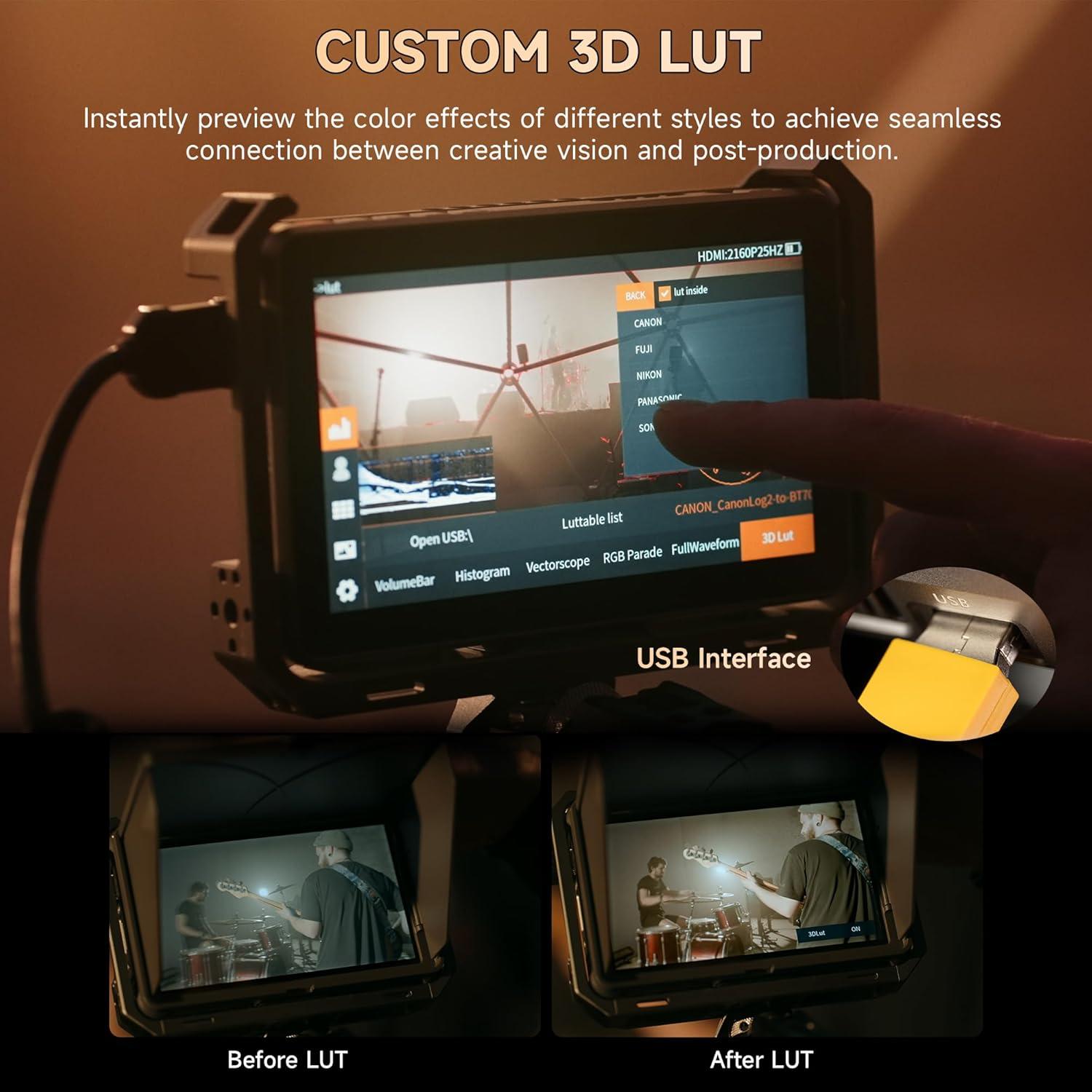 Monitor de Campo VILTROX DC-X2 6" 2000 Nits HDMI 4K