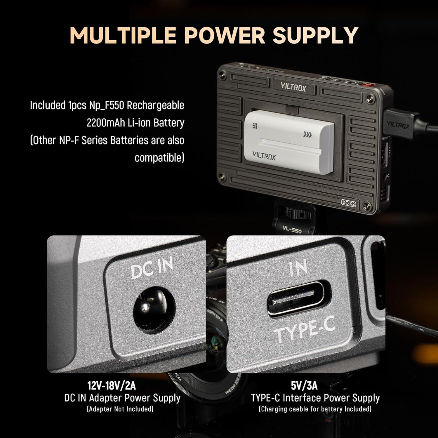 Monitor de Campo VILTROX DC-X2 6" 2000 Nits HDMI 4K