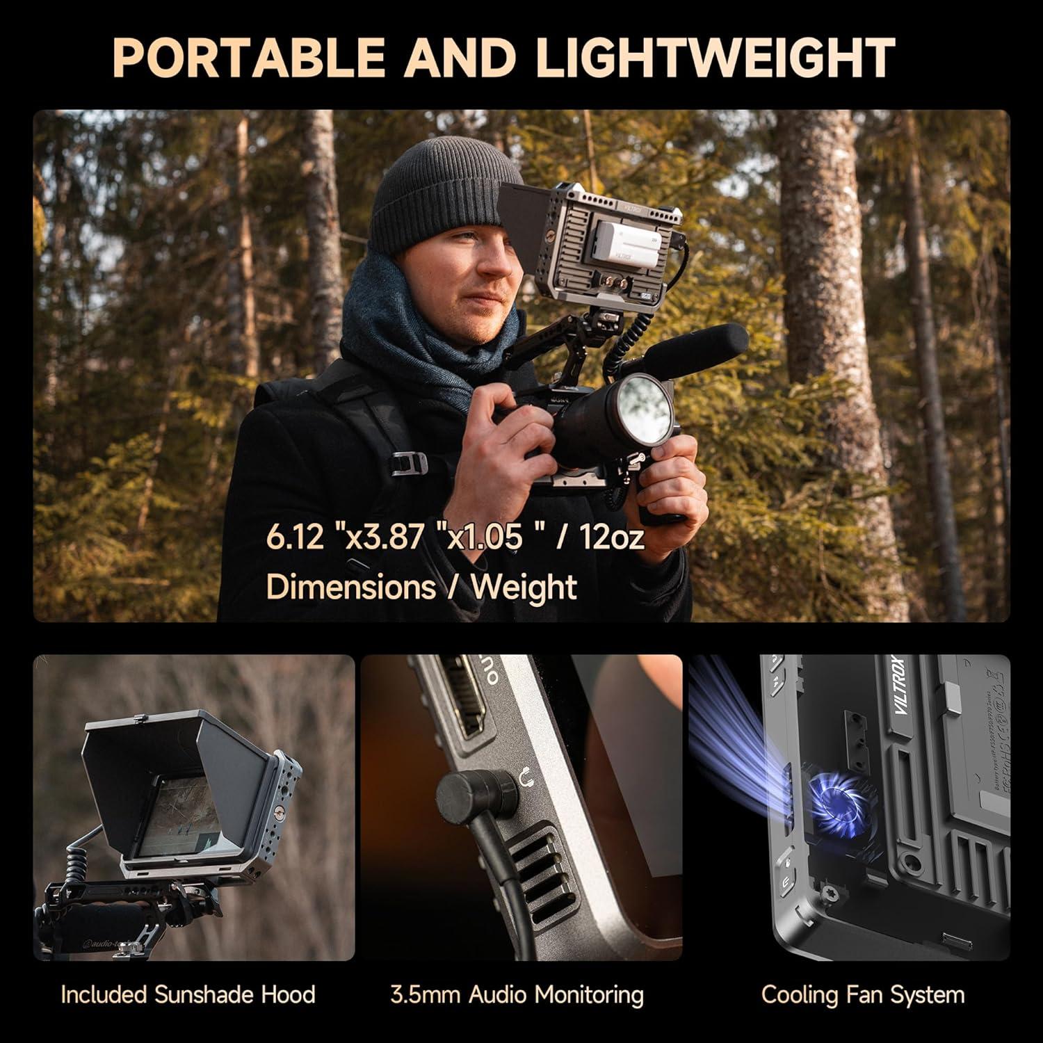 Monitor de Campo VILTROX DC-X2 6" 2000 Nits HDMI 4K