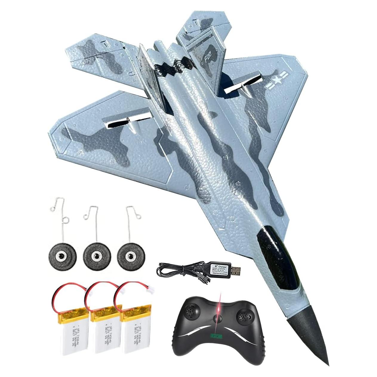 Avión RC Jet 2.4GHz FEI XIONG con Luz LED y 3 Baterías