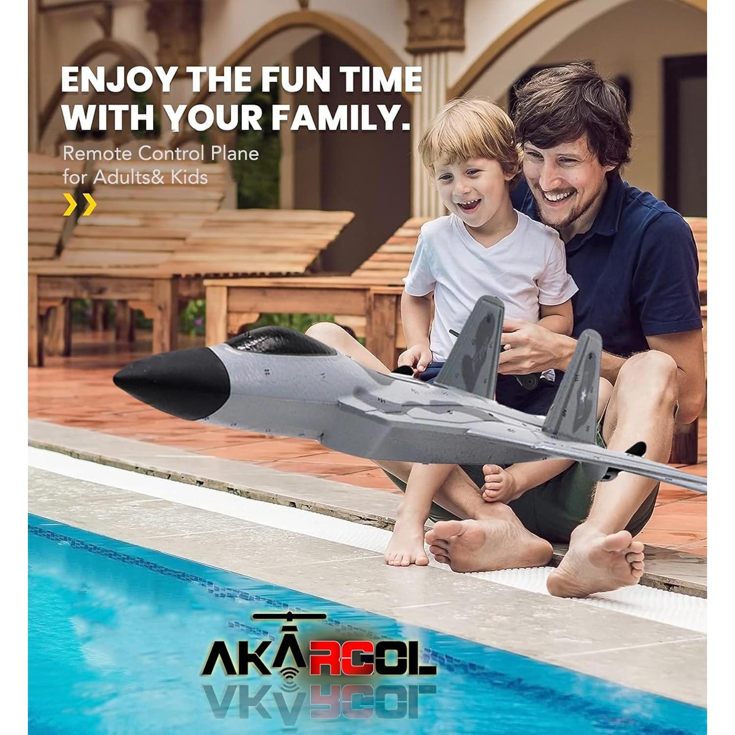 Avión RC Jet 2.4GHz FEI XIONG con Luz LED y 3 Baterías