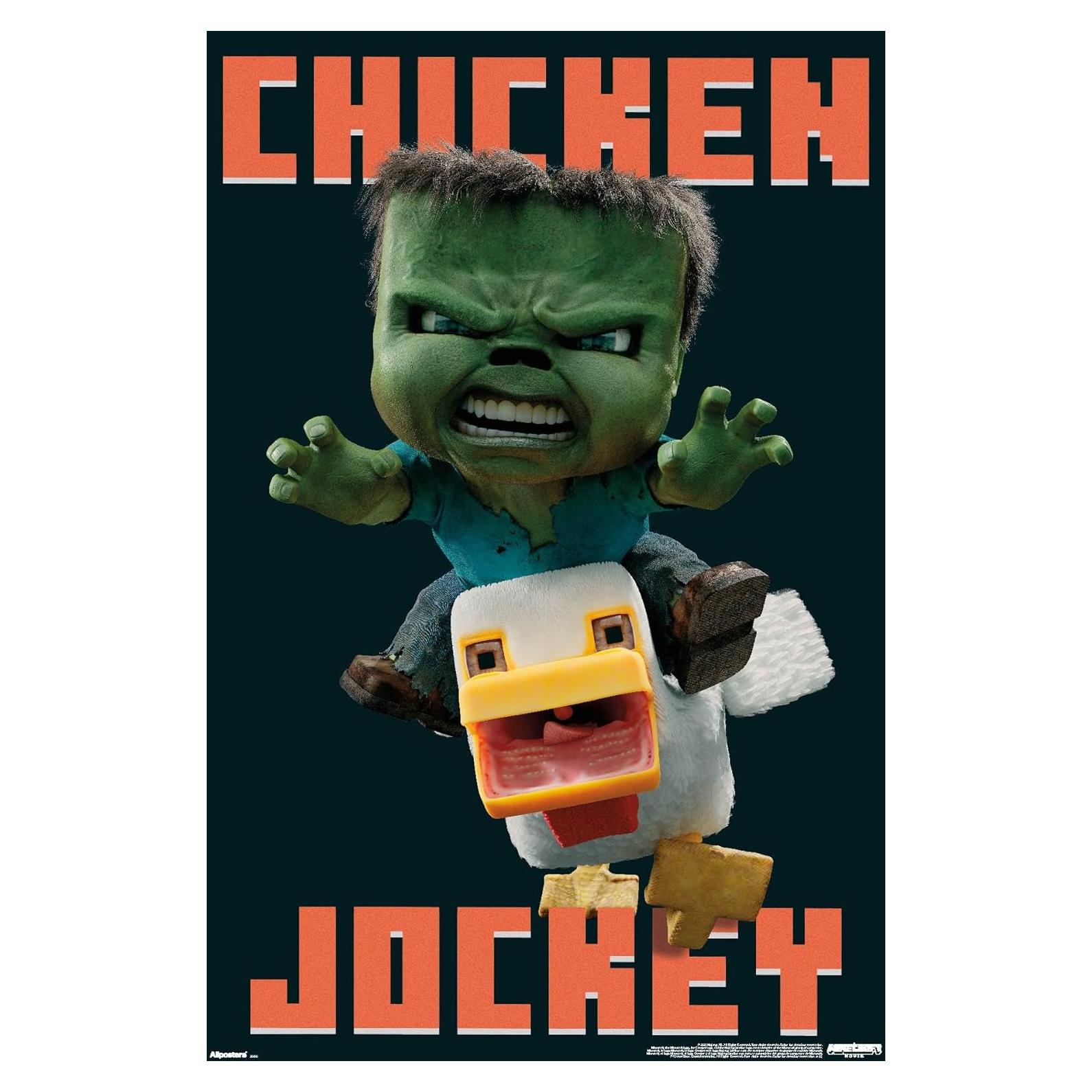 Póster de Pared Minecraft Jockey de Pollo Trends International 86.4x57cm