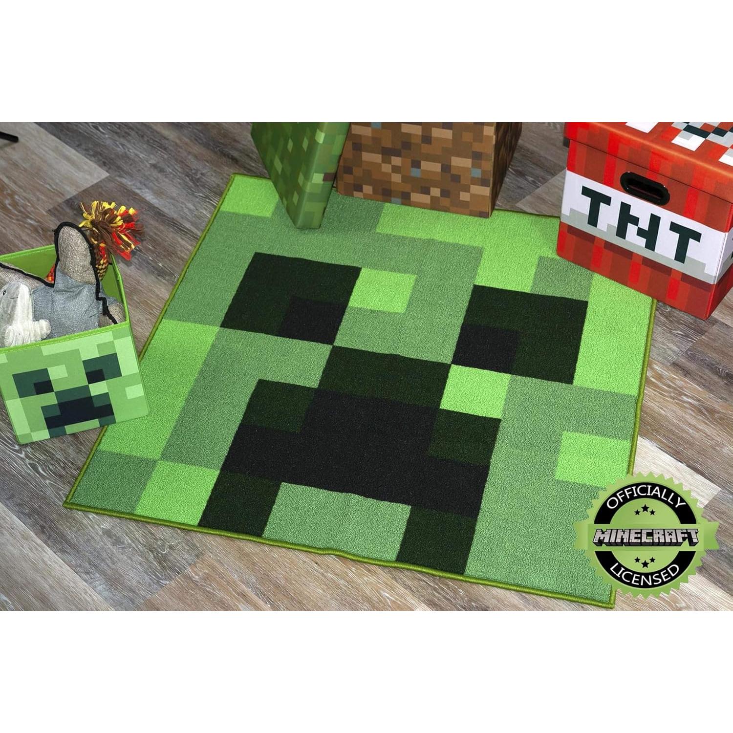 Alfombra de Área Minecraft Creeper 99x99 cm - Poliester