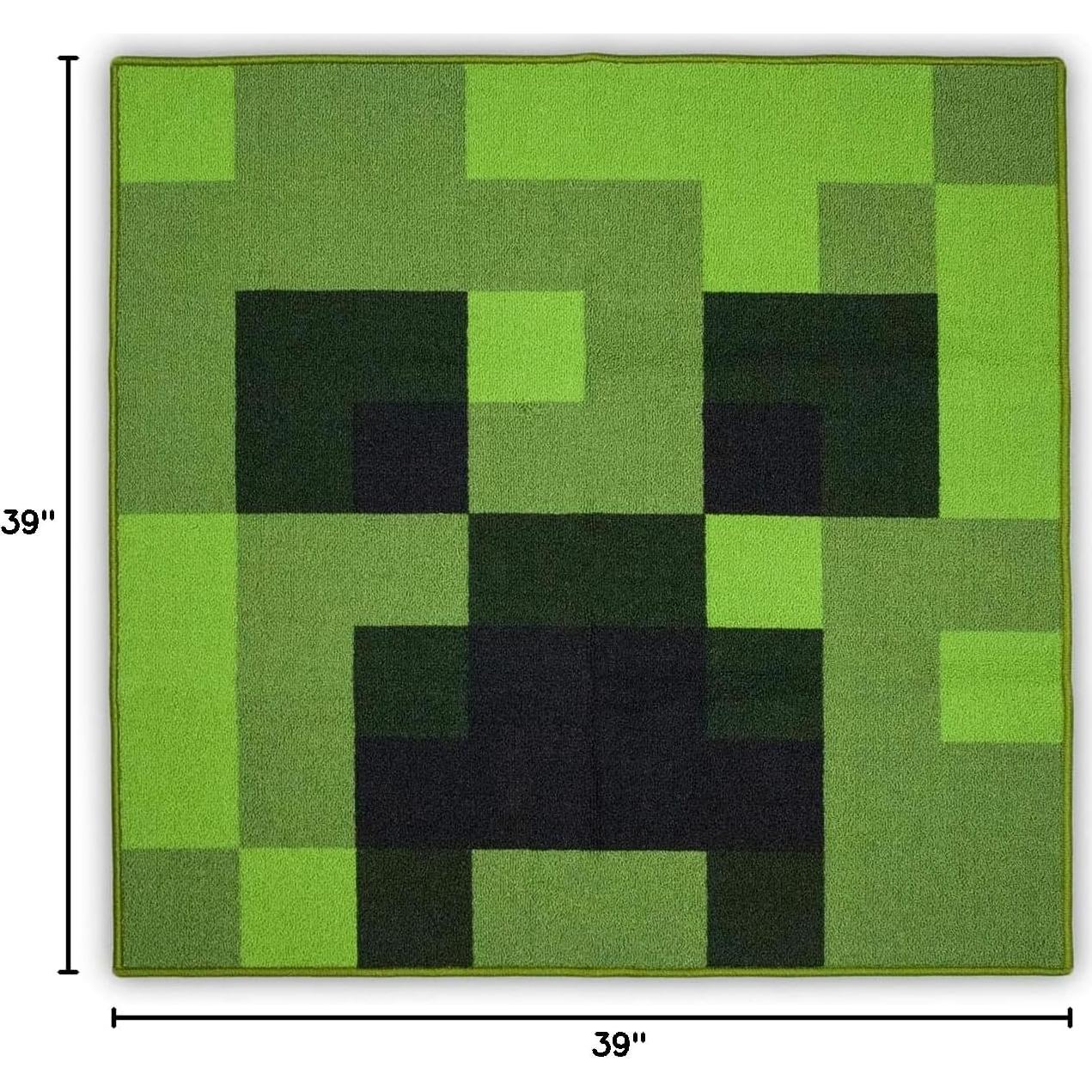 Alfombra de Área Minecraft Creeper 99x99 cm - Poliester