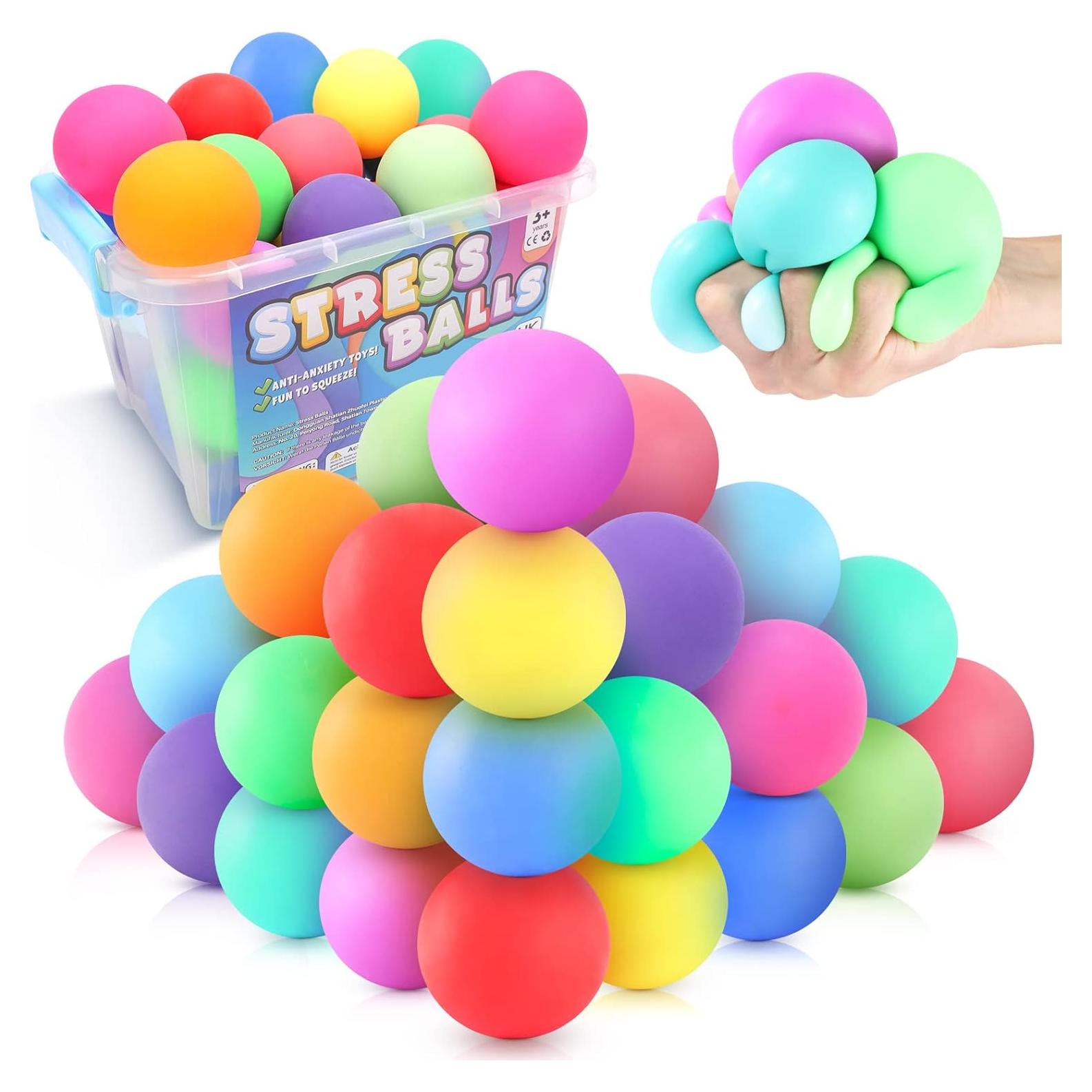 Pelotas Antiestrés ZaxiDeel 24 Piezas Alivio Ansiedad