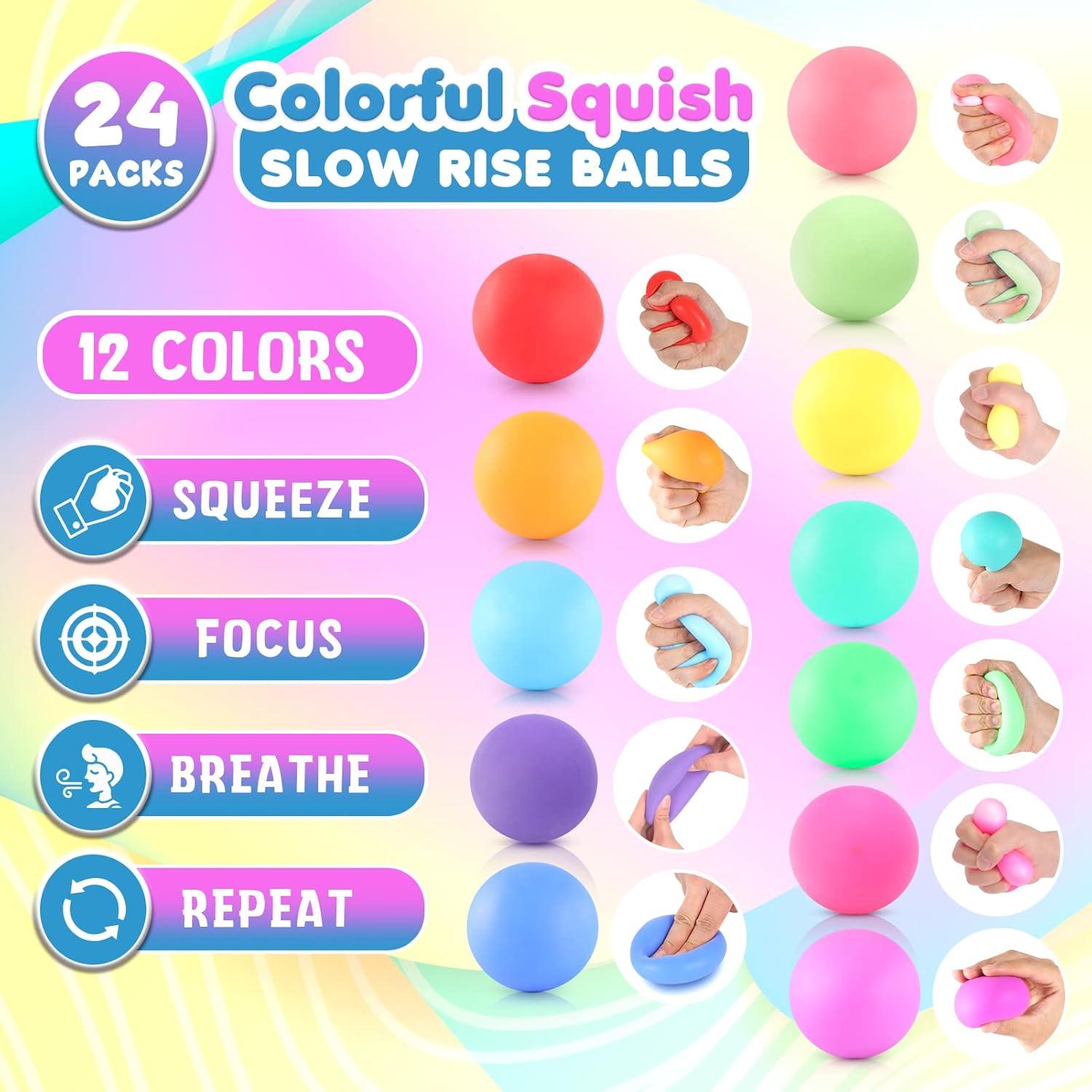 Pelotas Antiestrés ZaxiDeel 24 Piezas Alivio Ansiedad
