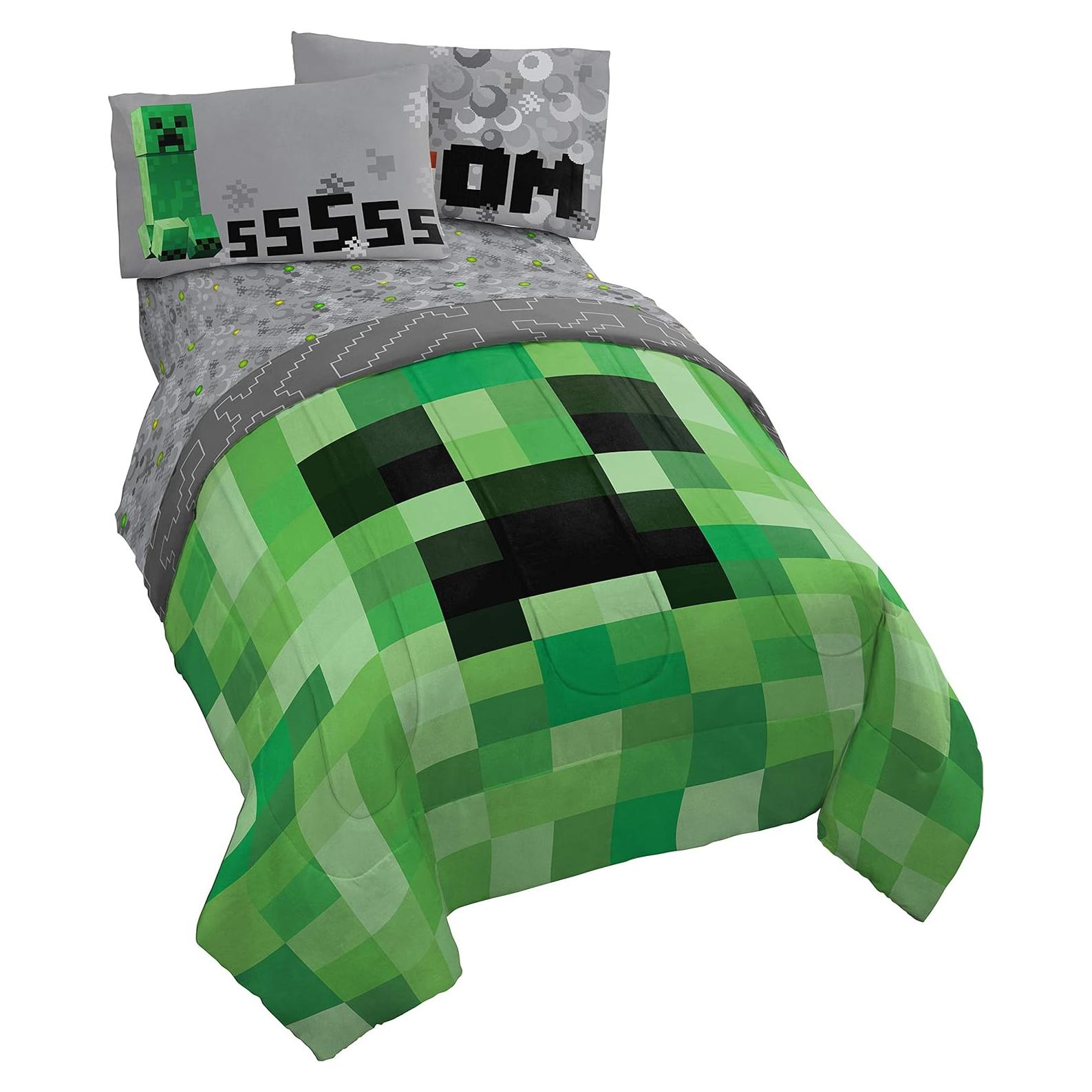 Juego de Cama Completo Minecraft Creeper Jay Franco 5 Piezas