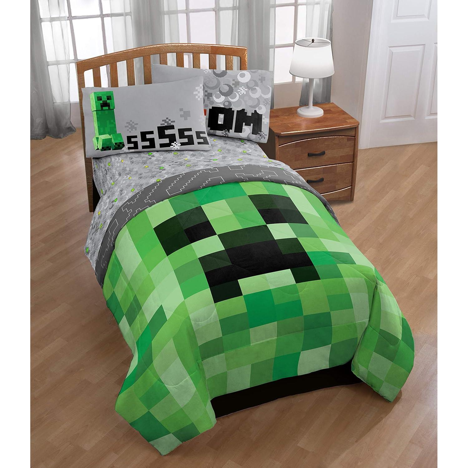 Juego de Cama Completo Minecraft Creeper Jay Franco 5 Piezas