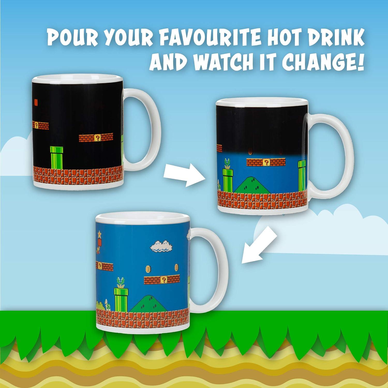 Taza Cerámica Cambiante de Calor Paladone Super Mario 300ml