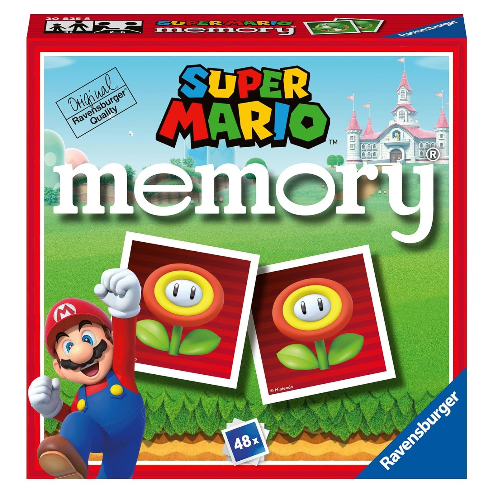 Juego de Memoria Ravensburger Super Mario - 48 Cartas, 2-6 Jugadores, Italiano