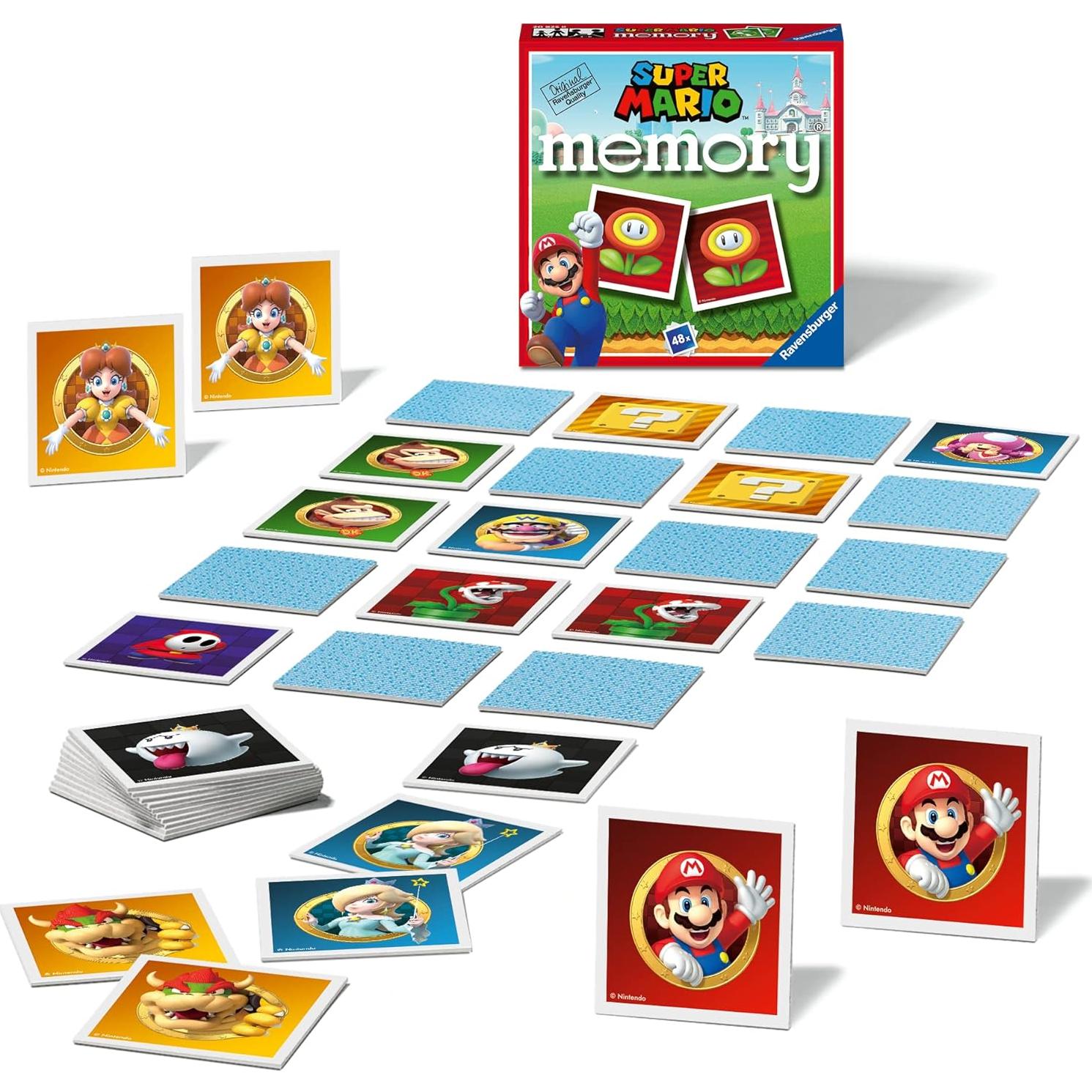 Juego de Memoria Ravensburger Super Mario - 48 Cartas, 2-6 Jugadores, Italiano