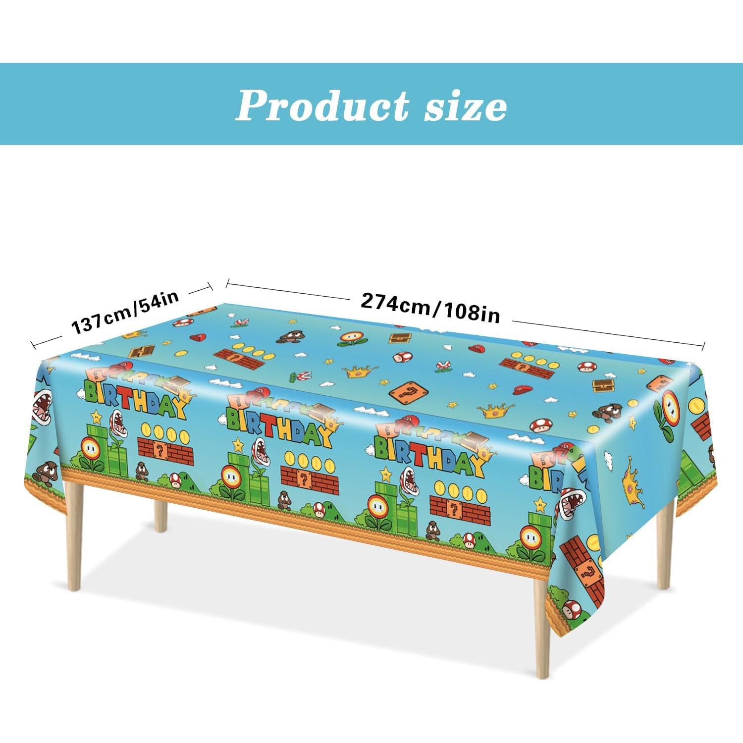 Manteles de Fiesta Super Mario USERTEN 2 Pcs 137x274 cm