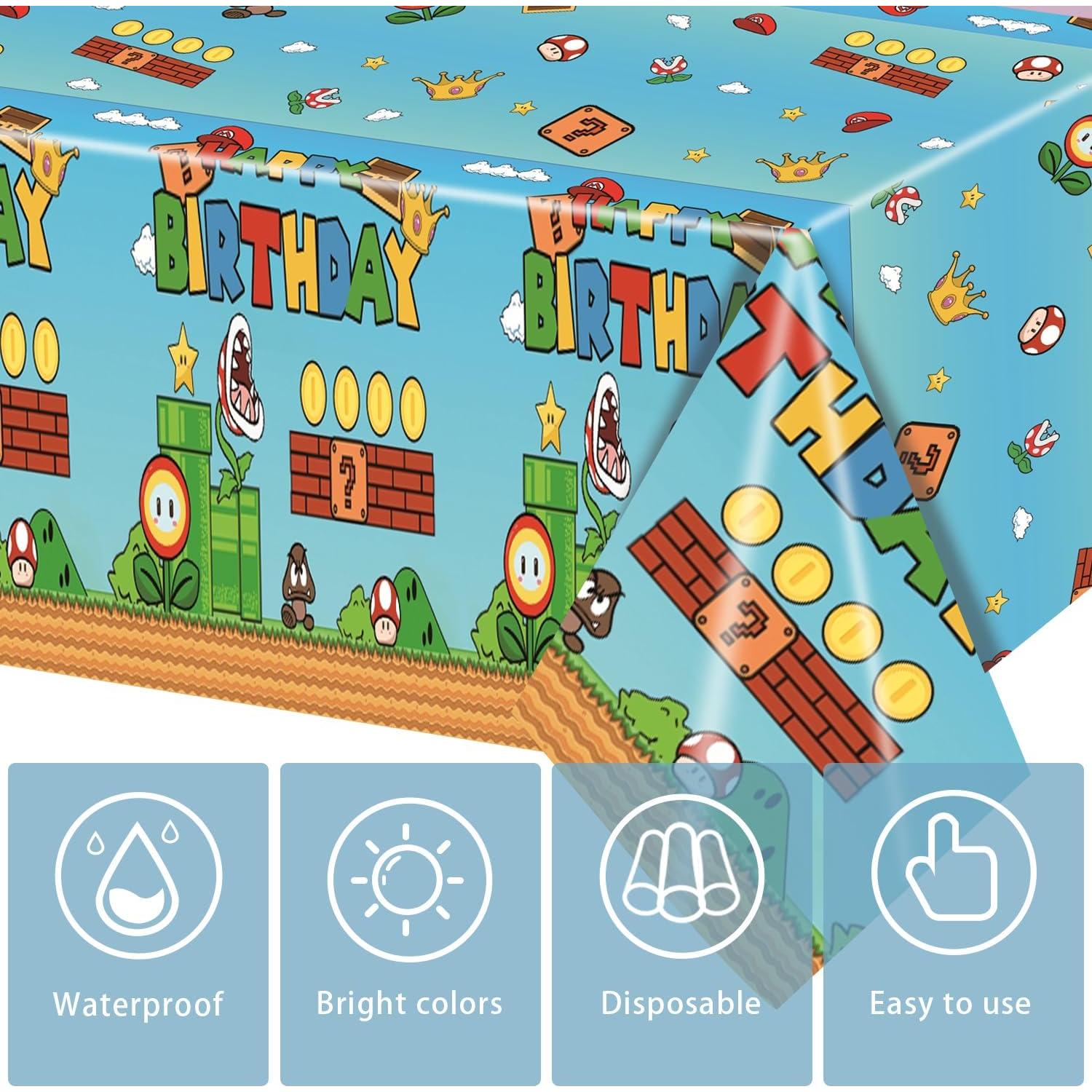 Manteles de Fiesta Super Mario USERTEN 2 Pcs 137x274 cm