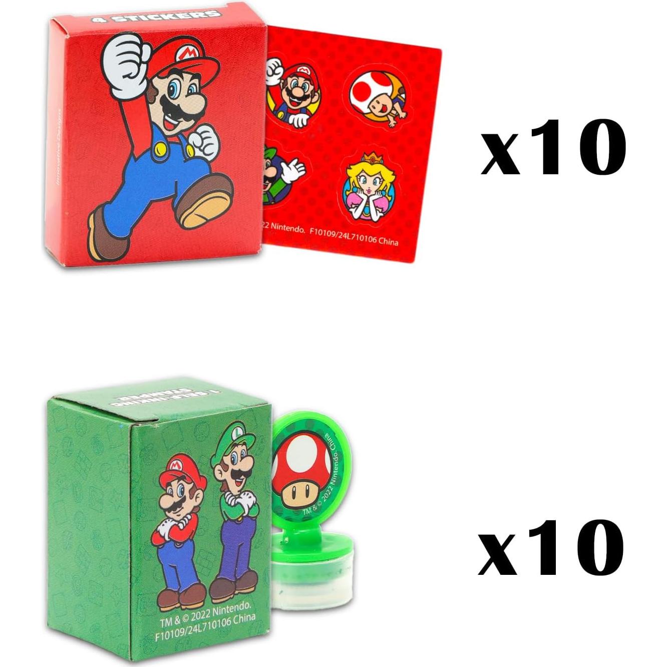 Cajas de Favor Super Mario para 20 Invitados - 20 Piezas