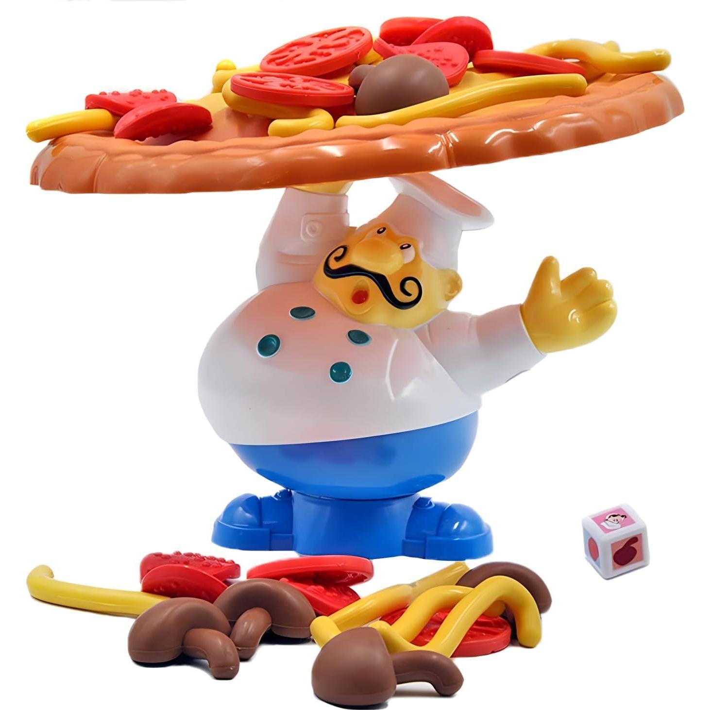 Juego de Mesa Pizza Topple Poppa - Diversión para 2-4 Jugadores