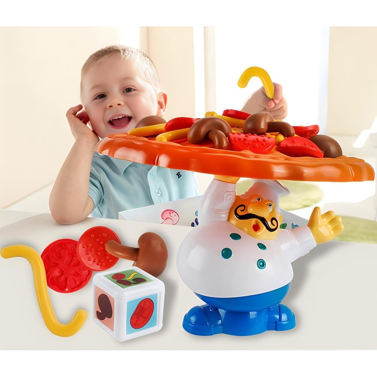 Juego de Mesa Pizza Topple Poppa - Diversión para 2-4 Jugadores