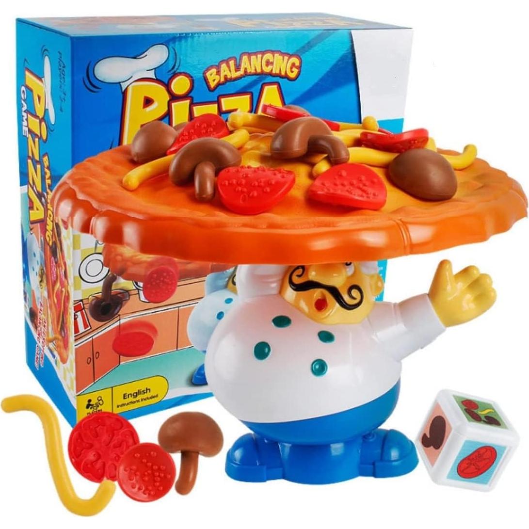 Juego de Mesa Pizza Topple Poppa - Diversión para 2-4 Jugadores