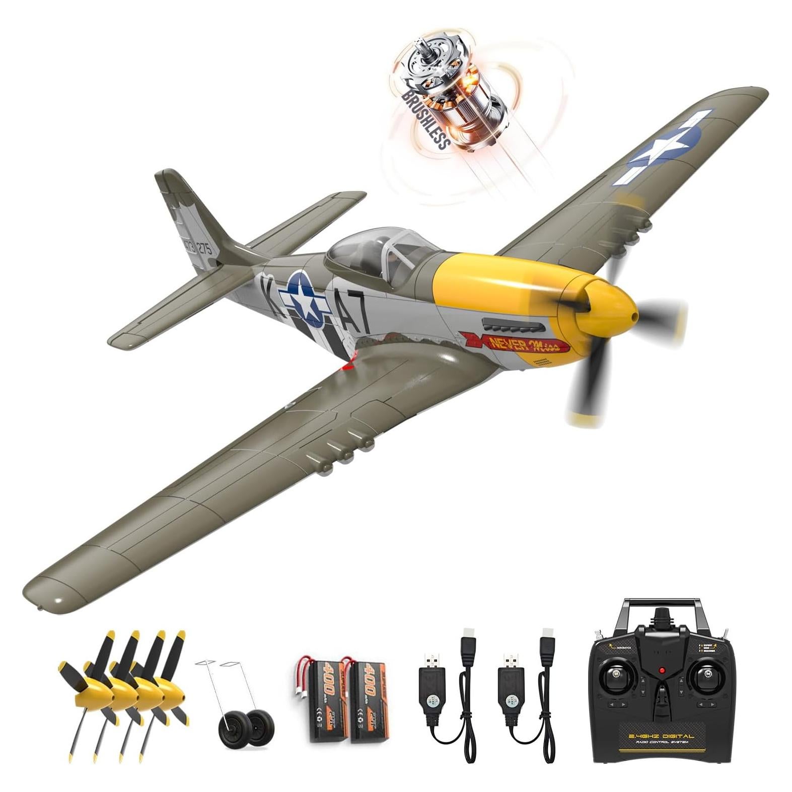 Avión RC Volantex 50.8x40.6cm Motor Sin Escobillas