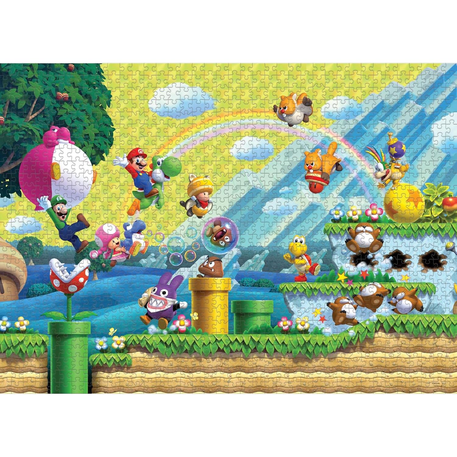 Rompecabezas Super Mario Caos y Diversión 1000 Piezas 48x69 cm
