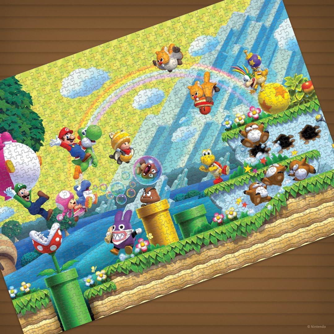 Rompecabezas Super Mario Caos y Diversión 1000 Piezas 48x69 cm