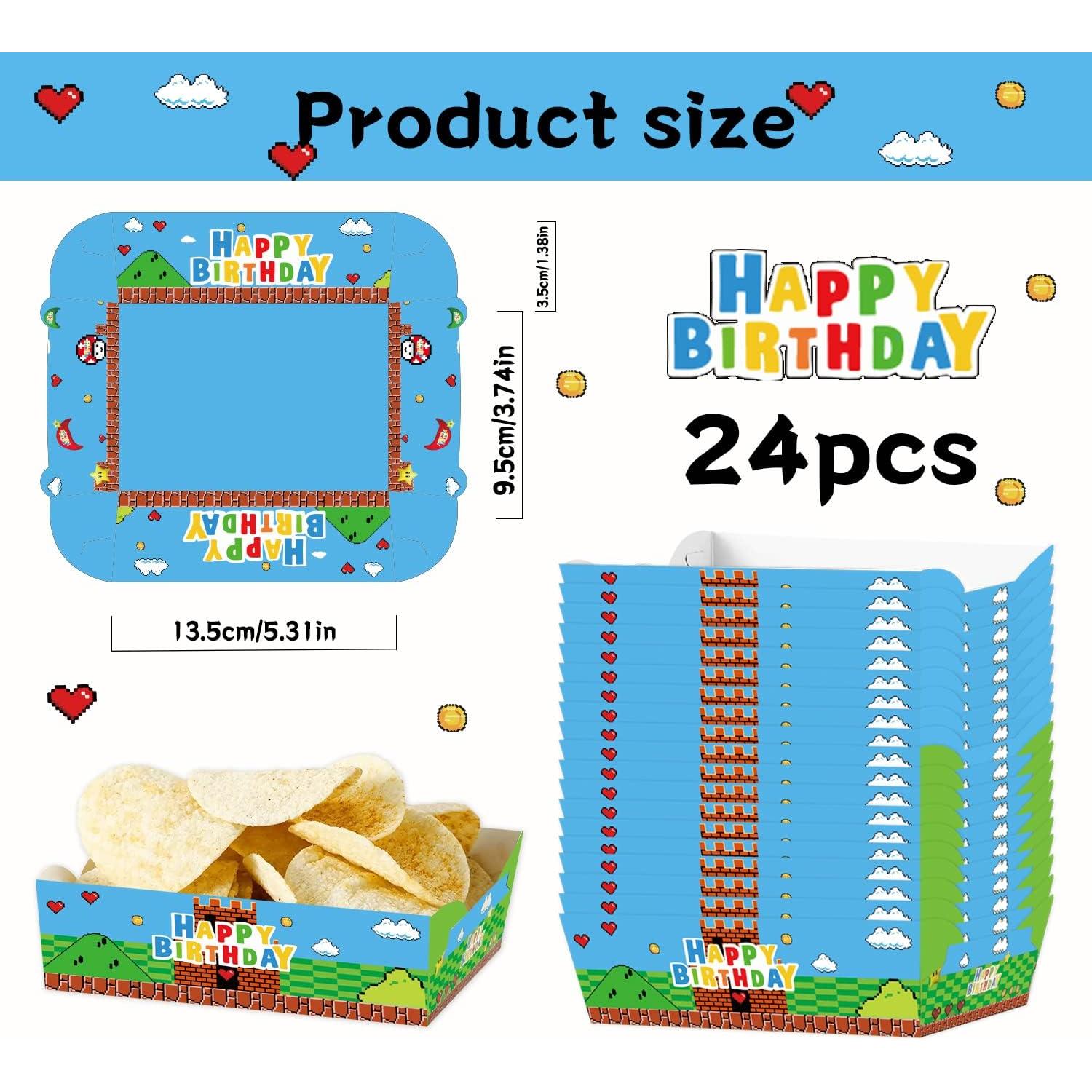 24 Bandejas de Papel Desechables Super Brother para Snacks