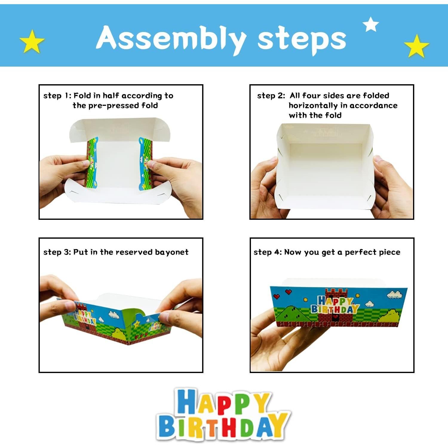 24 Bandejas de Papel Desechables Super Brother para Snacks