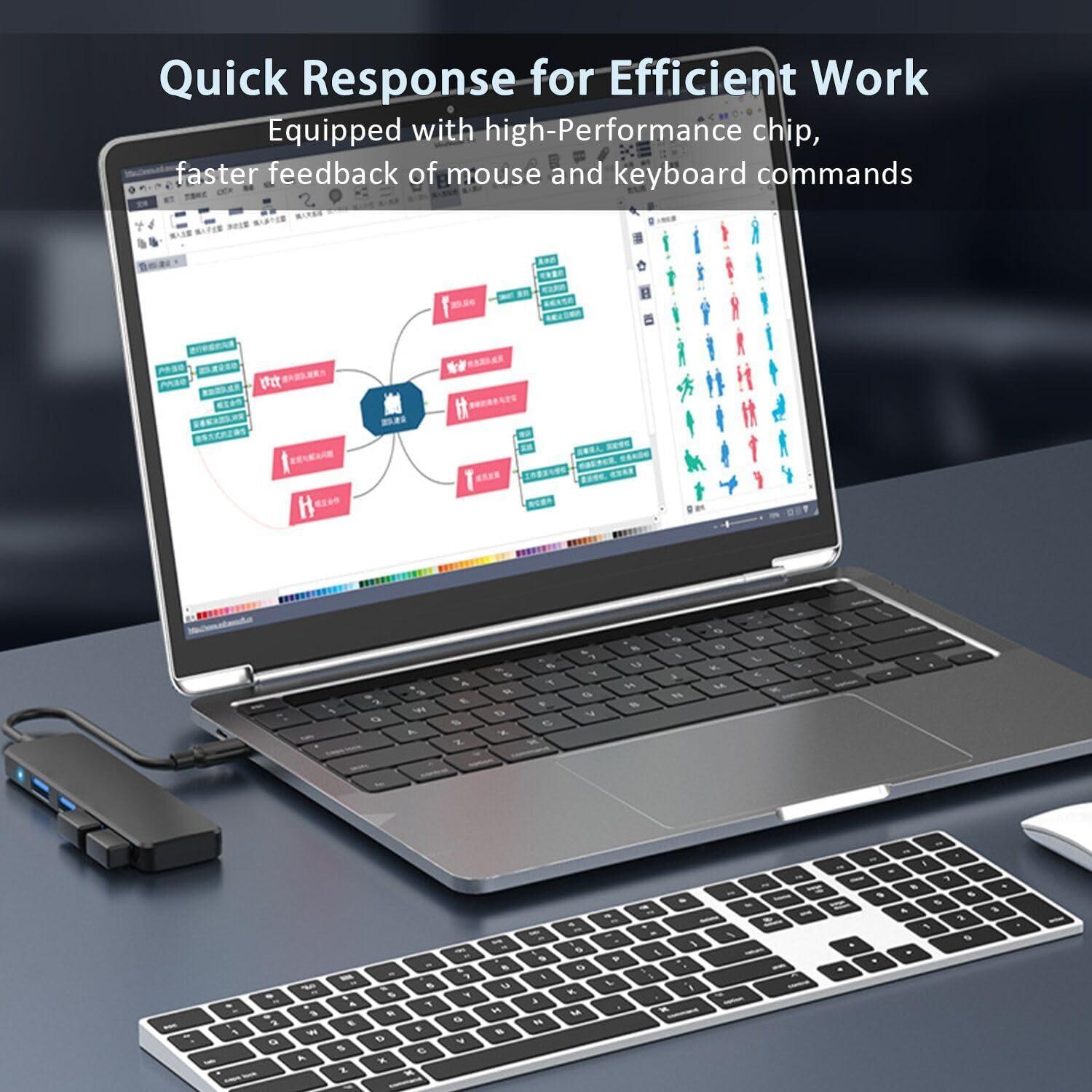Hub USB 3.0 VIENON de 4 Puertos para Laptop y Consolas