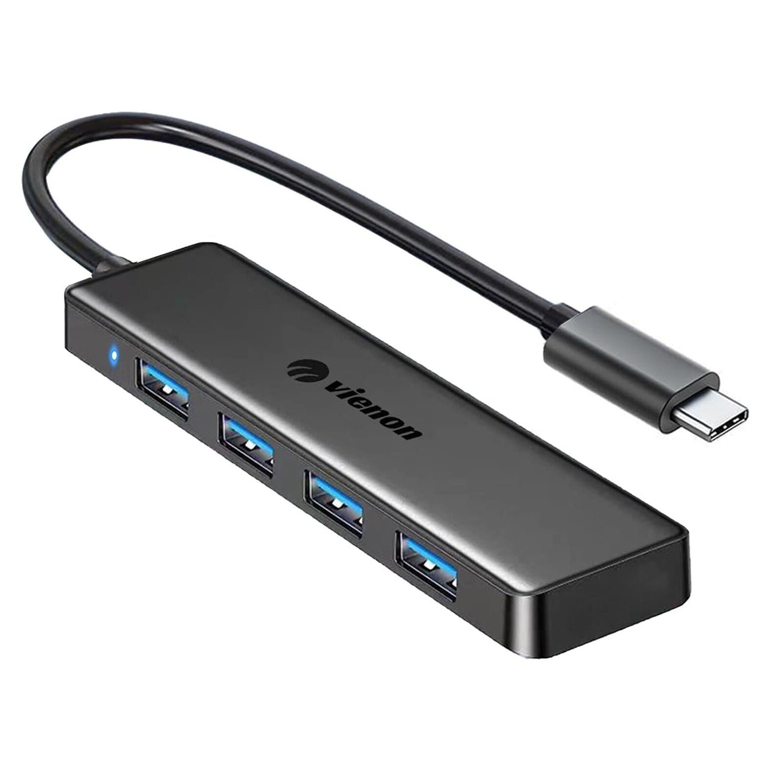 Hub USB C VIENON 4 Puertos USB 3.0 Divisor para Laptop