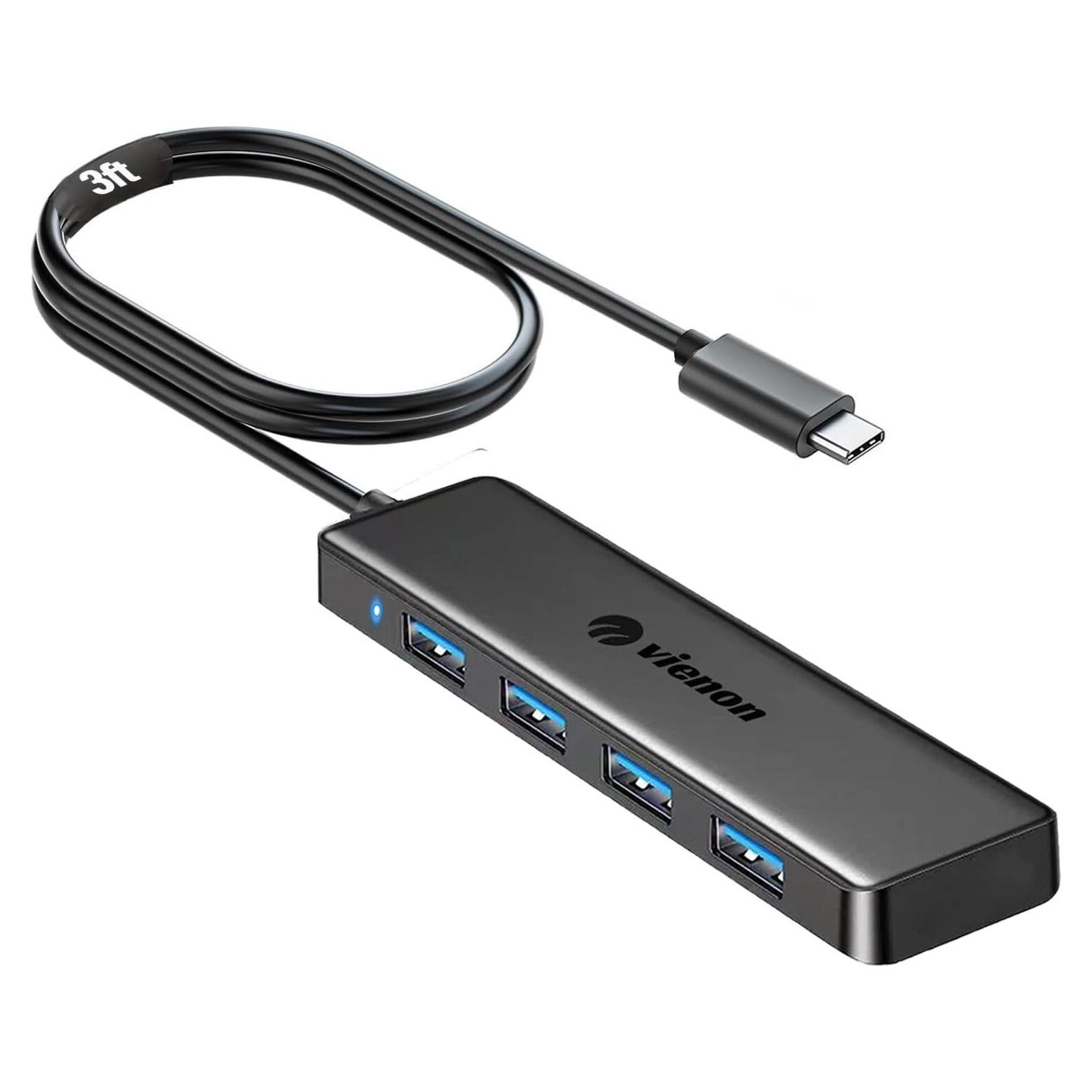Hub USB C VIENON 4 Puertos USB 3.0 para Laptop y PC