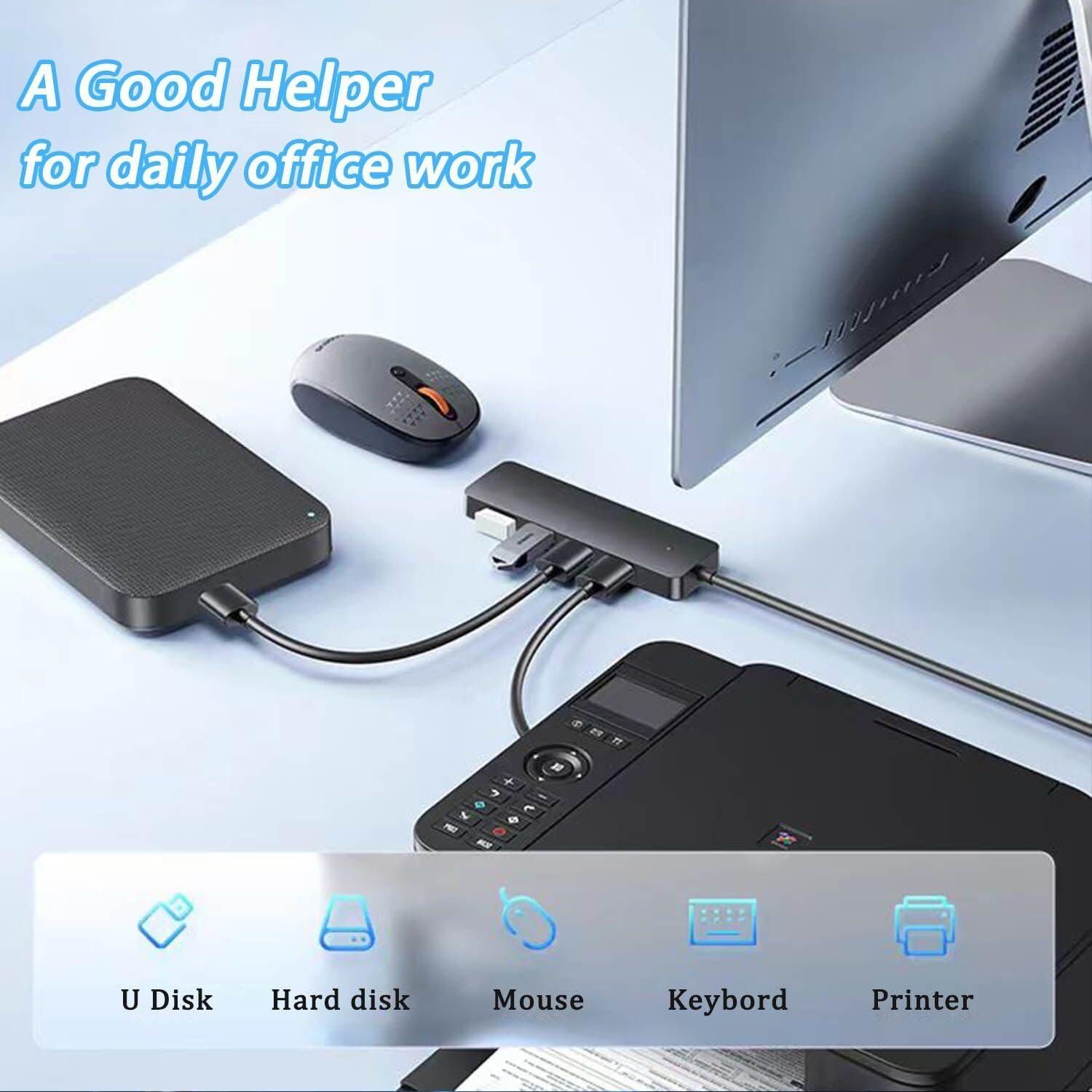Hub USB C VIENON 4 Puertos USB 3.0 para Laptop y PC