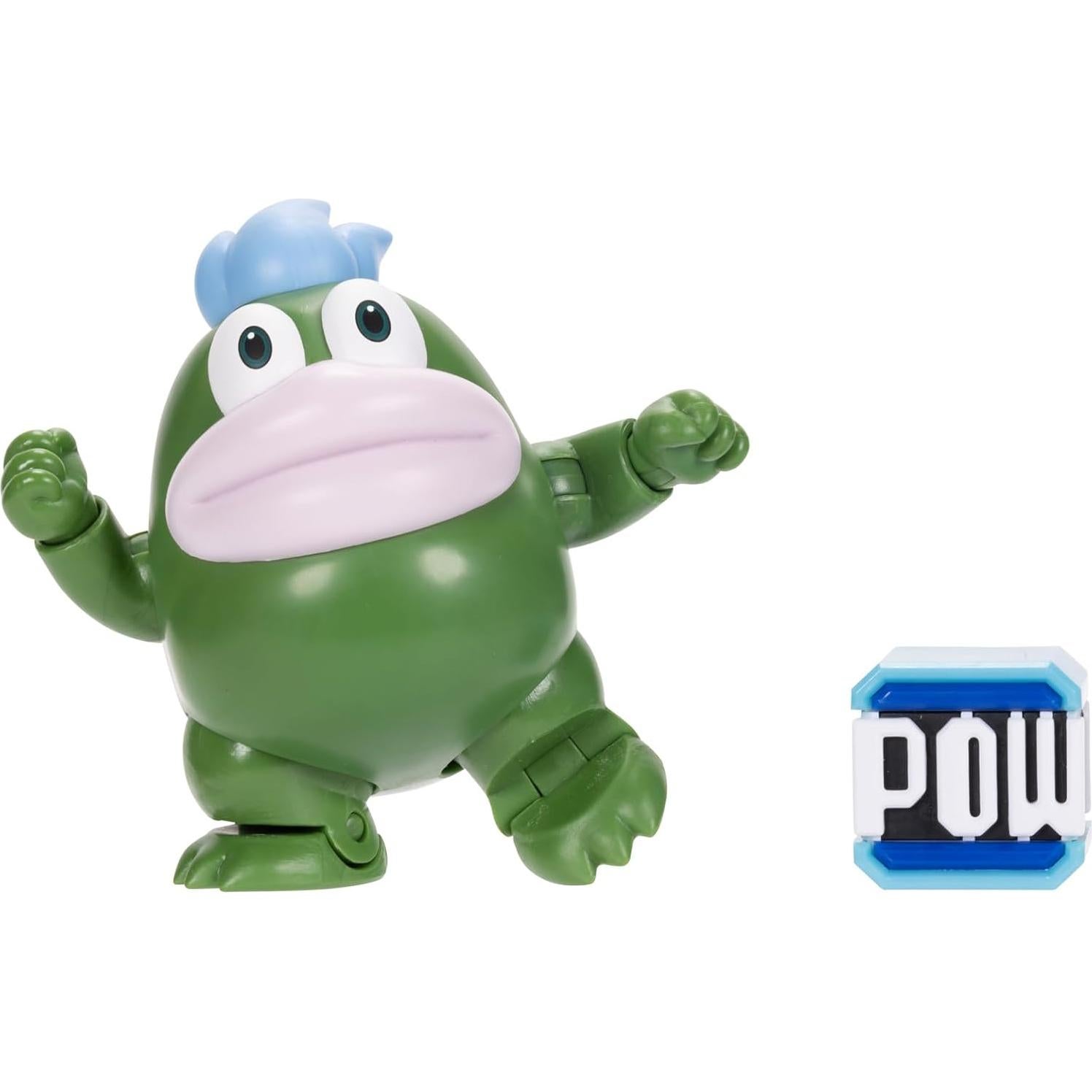 Figura Poseable Spike Super Mario 10 cm con Bloque POW