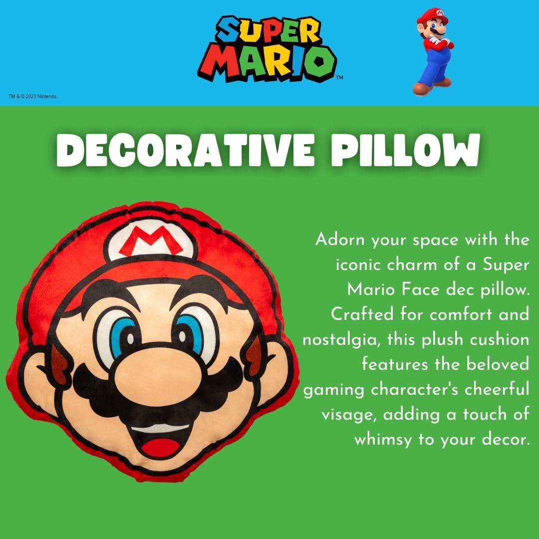 Almohada Decorativa Super Mario Franco 40.6 cm Suave