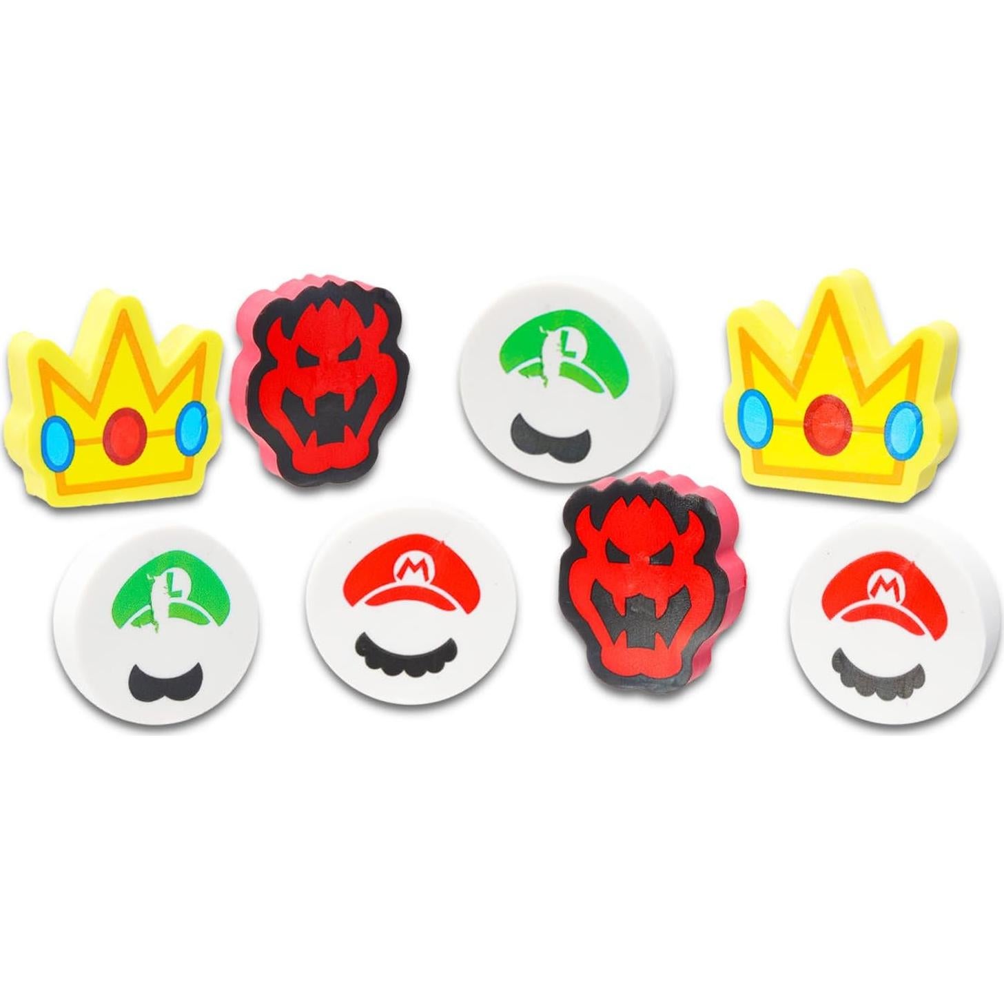 Juego de Borradores Super Mario - 8 Piezas Multicolor