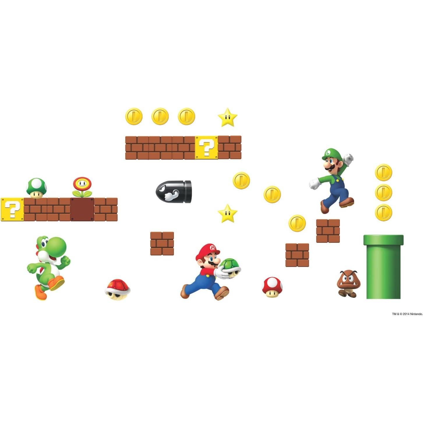 Calcomanías de Pared RoomMates Super Mario Bros 45 Piezas