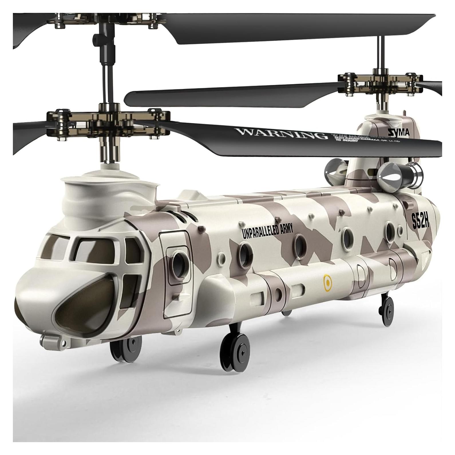 Helicóptero RC Syma S52H Militar con Luz LED y Altitud