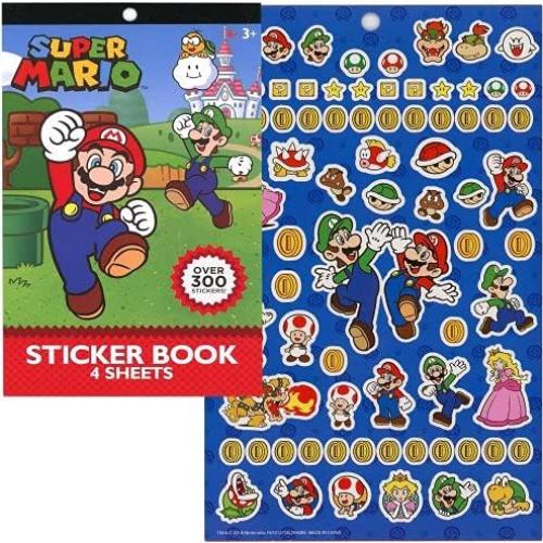 Conjunto de Fiesta Super Mario Bros - 8 Borradores y Stickers