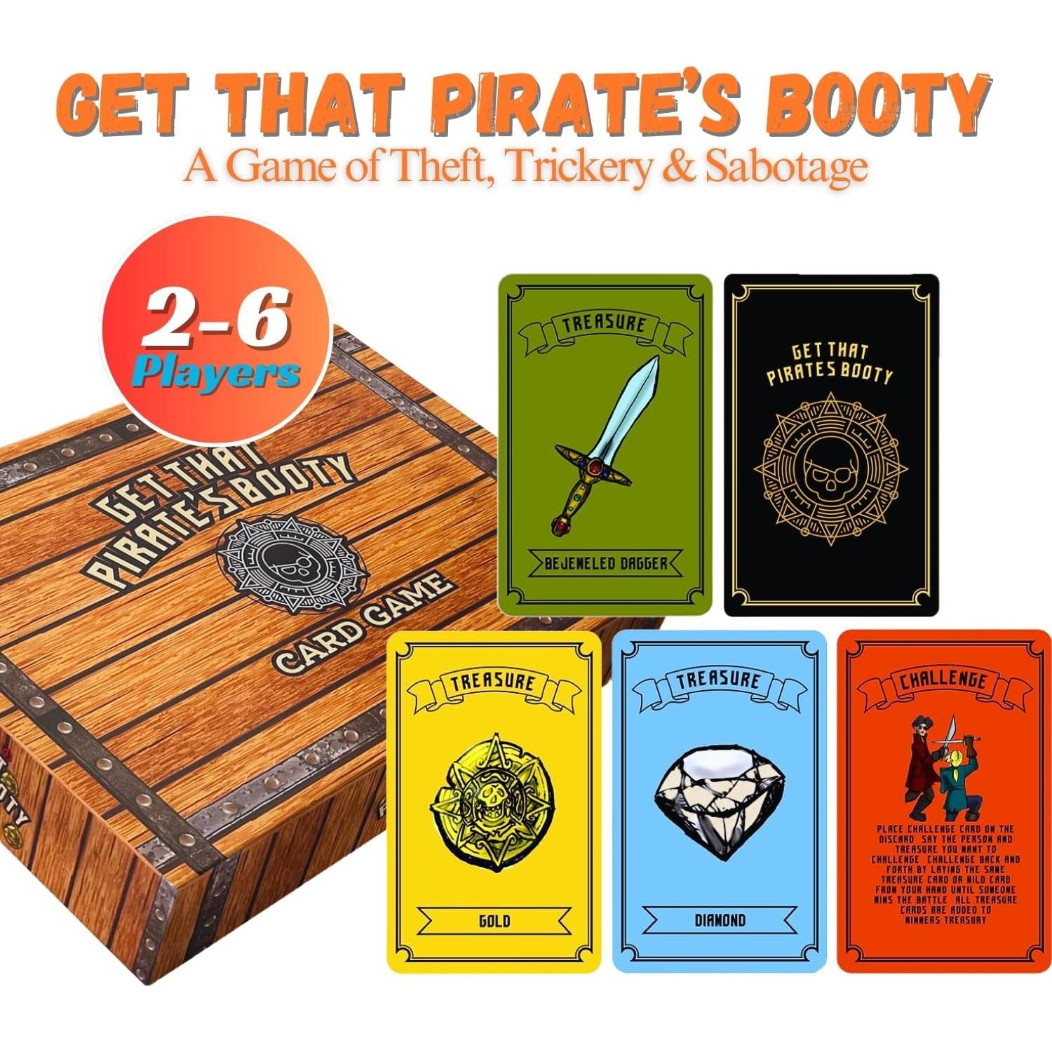 Juego de Cartas Botín del Pirata BA Games para 2-6 Jugadores