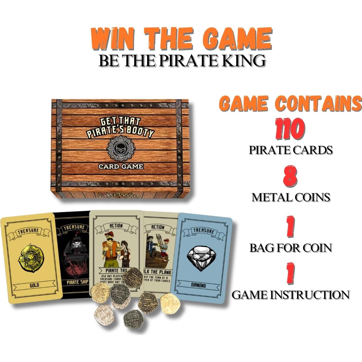 Juego de Cartas Botín del Pirata BA Games para 2-6 Jugadores